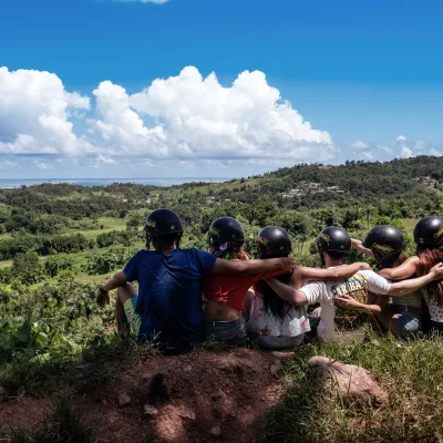 Group of people enjoying the scenery
